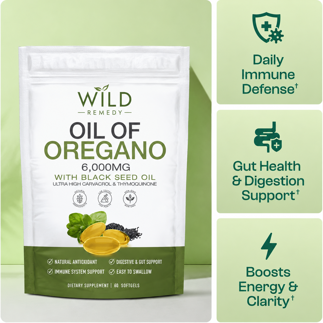 WildRemedy® Oil Of Oregano Softgels